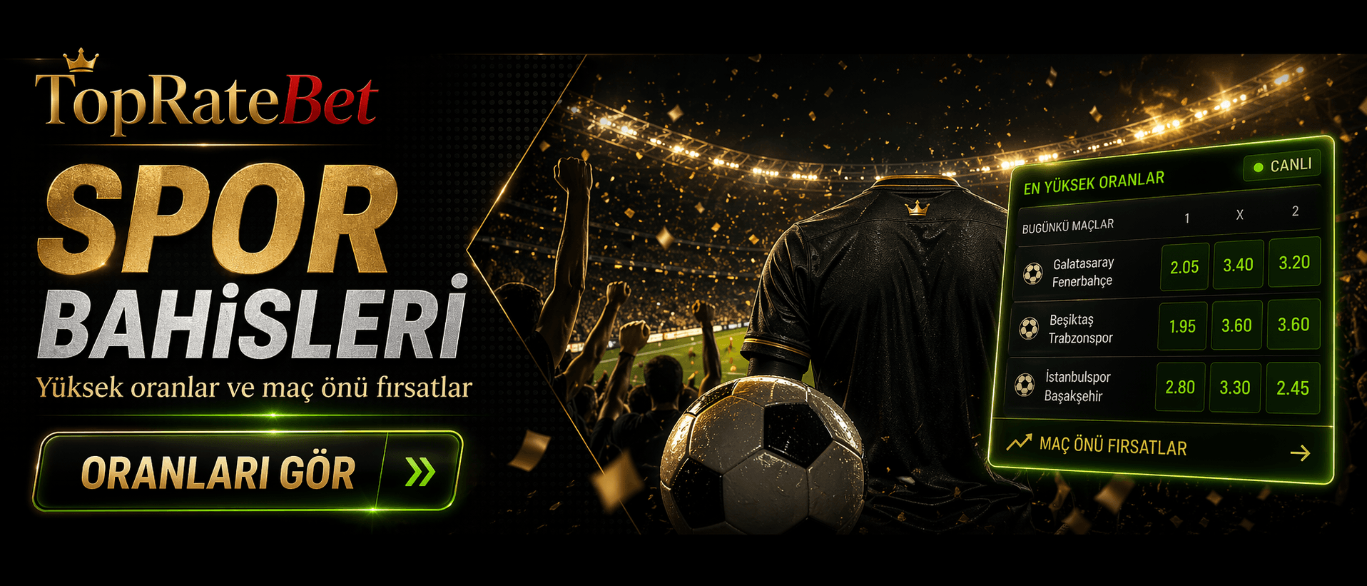 Spor Bahisleri — yüksek oranlar ve maç önü fırsatları